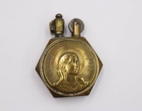 Auktion 372<br>anrikes franz. Feuerzeug, &bdquo;Joan d' Arc&ldquo; , ca. H-5,5cm