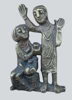 Auktion 372<br>Bronze Wandplakette, ca. 9x6 cm
