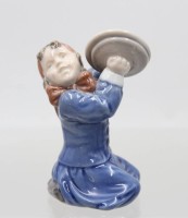 Auktion 372<br>Royal Copenhagen-Figur,  M&auml;dchen mit Tschinellen, Modellnr. 3677, H-9,5cm