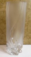 Auktion 372 / Los 10033 <br>hohe Kunstglas-Vase "Peill und Putzler ", aus der Malachit-Serie , H-28 cm, D-10 cm