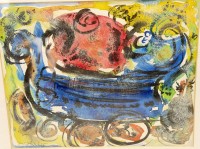 Auktion 372 / Los 4007 <br>Theodor SCH&Auml;FER (1889-1975) , Stilleben, Aquarell, ge/Glas, 29x31 cm
