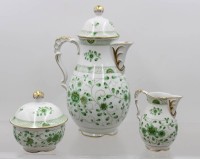 Auktion 372<br>Kaffeekern, Lindner, Alte Ranke Gr&uuml;n,  Kanne ca. H-25,5cm