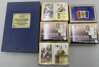 Auktion 372 / Los 15051 <br>6x Spielkartenpakete, 4x Platnik-Vienna-Austria neu und orig. verpackt,1x Constanza-Altenburg, 1x Kingsbridge Giant Size Playing Cards, auch Platnik-Vienna, ca. 19x13 cm