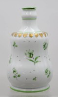 Auktion 372<br>Porzellan Vase/Flasche mit Korkenverschluss , florales Dekor mit Gold 