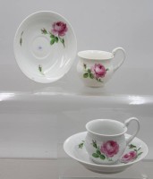 Auktion 372<br>2x Meissen-Gedecke, Schwertermarke, 1. Wahl, Schwanhalsgriff, ca. H-7,7cm