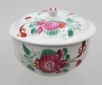 Auktion 372<br>Zuckerdose, Friesenrose, &auml;lter, ca. H-8,5cm D-12,5cm