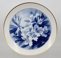 Auktion 372<br>Wandteller, Meissen. florales Dekor, 1. Wahl, datiert 1949, ca. D-25,8cm