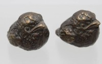 Auktion 372<br>2x Bronze-Spatzen,  Dalbeck Bronze, ca. H-4cm