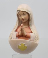 Auktion 372<br>Vintage-Weihwasserbecken-Figur, bemalt, ca. H-13cm