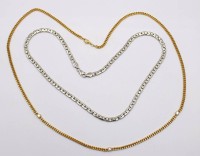 Auktion 372 / Los 1115 <br>2x Modeschmuck-Ketten, ca. L-58 u. 80cm