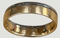 Auktion 372<br>massiver Fingerreif,Bicolor  Gold-585- (Gepr&uuml;ft), 7,31 gr., RG 70, ohne Gravur