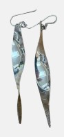 Auktion 372<br>Paar lange Ohrh&auml;nger, Silber-925-, L-ca. 8 cm, ca. 6 gr.