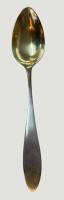 Auktion 372<br>Barocker Silber Kaffeel&ouml;ffel, Laffe vergoldet, 1826 datiert,ungedeutete Punzen, sehr guter Zustand, L-14,5 cm, 12,88 gr