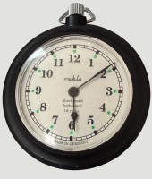 Auktion 372<br>mechan. HTU "Ruhla" high-tech, 19 Rubis, Kunststoffgeh&auml;use, Werk l&auml;uft, D-5,5 cm