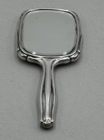 Auktion 372<br>schwerer Silber-835- Handspiegel, Gebrauchsspuren, H-27 cm, 404 gr