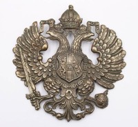 Auktion 372<br>Doppeladler-Beschlag, &Ouml;sterreich-Ungarn, ca. 10,5 x 10,5cm