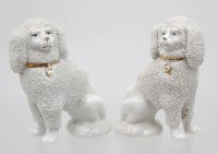 Auktion 372<br>Paar Kaminhunde, um 1900, ca. H-8cm