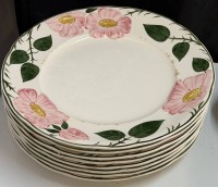 Auktion 372<br>18 Mittelteller "Villeroy&amp;Boch" Wildrose, D-20 cm, tw. leichte Glasurverf&auml;rbungen