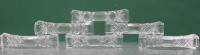 Auktion 372<br>6x Kristall-Messerb&auml;nke, &auml;lter, B-9cm