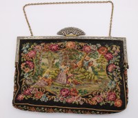 Auktion 372<br>Gobelin-Handtasche, &auml;lter, ca. 13 x 20,5cm