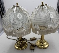 Auktion 372<br>2 Tischlampen, Messingfarben, neuzeitlich, H-38 cm