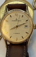 Auktion 372<br>Automatik HAU "Dugena-Matic" 21 Jewels, Werk l&auml;uft, Lederband