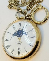 Auktion 372<br>Frackuhr "Royal  Quartz" mit Uhrenkette, beide Doublee