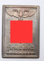 Auktion 372<br>Replik einer Plakette des Reichsarbeitsdienstes, wohl Bronze, ca. 10,5 x 7,5cm