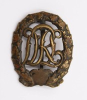 Auktion 372<br>Deutsches Reichssportabzeichen, Herst. Ferd. Wagner, entnazifiziert