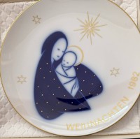 Auktion 372<br>Weihnachtsteller KPM Berlin 1982 , in OVP, D-19,5 cm, limitierte Auflage