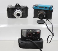Auktion 372<br>3x div. Fotoapparate, Agfa Clack, Anny, Revue, Funktionen nicht gepr&uuml;ft