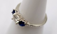 Auktion 372<br>925er Silber-Ring mit 0,5 ct Moissanite, 1,6gr., RG 53