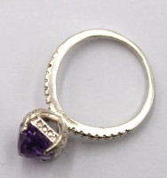 Auktion 372<br>925er Silber-Ring, mit 2,3 ct Amethyst, 3,2gr., RG 52/53