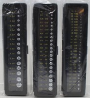 Auktion 372<br>3x Etuis mit Vergleichssteinen zu Vergleichs-u. Schulungszwecken, keine echten Diamanten, 0,002 bis 5 Karat