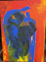 Auktion 372 / Los 4022 <br>Anne-Gret Winkler (1944 - 2018) , ohne  Titel,Acryl/Leinen, 50x70 cm, Monogramm und 1997