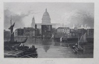 Auktion 372<br>Ansichtengrafik, London, &auml;lter, ger./Glas, RG 25 x  31cm
