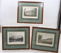 Auktion 372 / Los 5023 <br>3x dekorative Ansichtengrafiken, Baden Baden, je gerahmt/Glas, RG 25 x 30cm