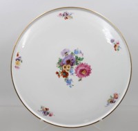 Auktion 372<br>Tortenplatte, Hutschenreuther, Blumendekor, ca. D-32cm