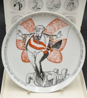 Auktion 372<br>Rosenthal Satire-Teller Bruno Kreisky ,limit. Auflage, von Ernst Maria Lang, D-26 cm, in OVP,