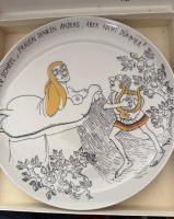 Auktion 372<br>Rosenthal Satire-Teller Walter Scheel, limit. Auflage, von Ernst Maria Lang, D-26 cm, in OVP,
