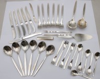 Auktion 374<br>Besteck f&uuml;r 6 Personen, WMF, Stockholm, 90er Auflage, 1x Kuchengabel fehlt