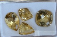 Auktion 372<br>4x Citrine, facettiert, zus. 39,5 kt