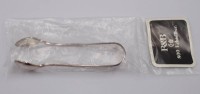 Auktion 372<br>Zuckerzange, Robbe &amp; Berking, 800er Silber, K&ouml;nigskordel, orig. verschwei&szlig;t, ca. 19gr., L-10cm