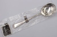 Auktion 372<br>Klossl&ouml;ffel, Robbe &amp; Berking, 800er Silber, K&ouml;nigskordel, orig. verschwei&szlig;t, 83gr., L-23cm
