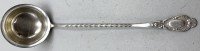 Auktion 372<br>Historismus Kelle, versilbert, mit gedrehten Stiel, L-37 cm, beschriftet