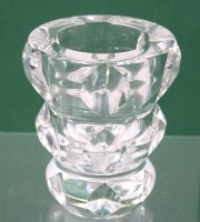 Auktion 372<br>kl. Vase, signiert Daum France, farbloses Glas, ca. H-11cm