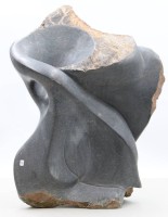 Auktion 372<br>unsignierte schwere Steinskulptur, ca. H-44,5cm B-35cm, ca. 21 Kg