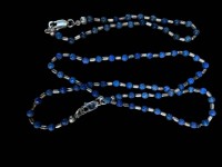 Auktion 372<br>Kette-L-44 cm-und Armband L-19.5 cm, Silber-925- mit Lapislazuli, zus. 13 gr.