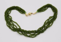 Auktion 372<br>mehrreihiges Peridot-Collier, ca. L-40cm