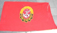 Auktion 372<br>gr. Fahne der Gesellschaft f&uuml;r Sport und Technik , DDR, ca. 175 x 110cm